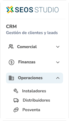Interfaz de SEOS Studio - Software de Gestión Solar en Colombia